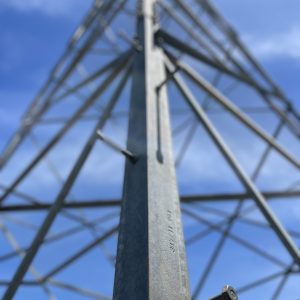 The steel construction of a 70kV tower